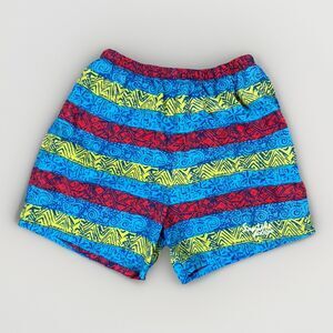 Vintage 90s Sandals Retro Color Block Swim Shorts Mens Size Large